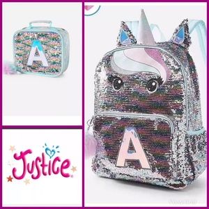 flip sequin backpack and lunchbox